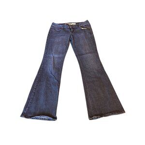 Charlotte Russe Low Rise Flare Jeans 8R Dark Wash Y2K Boho Chic Retro Denim